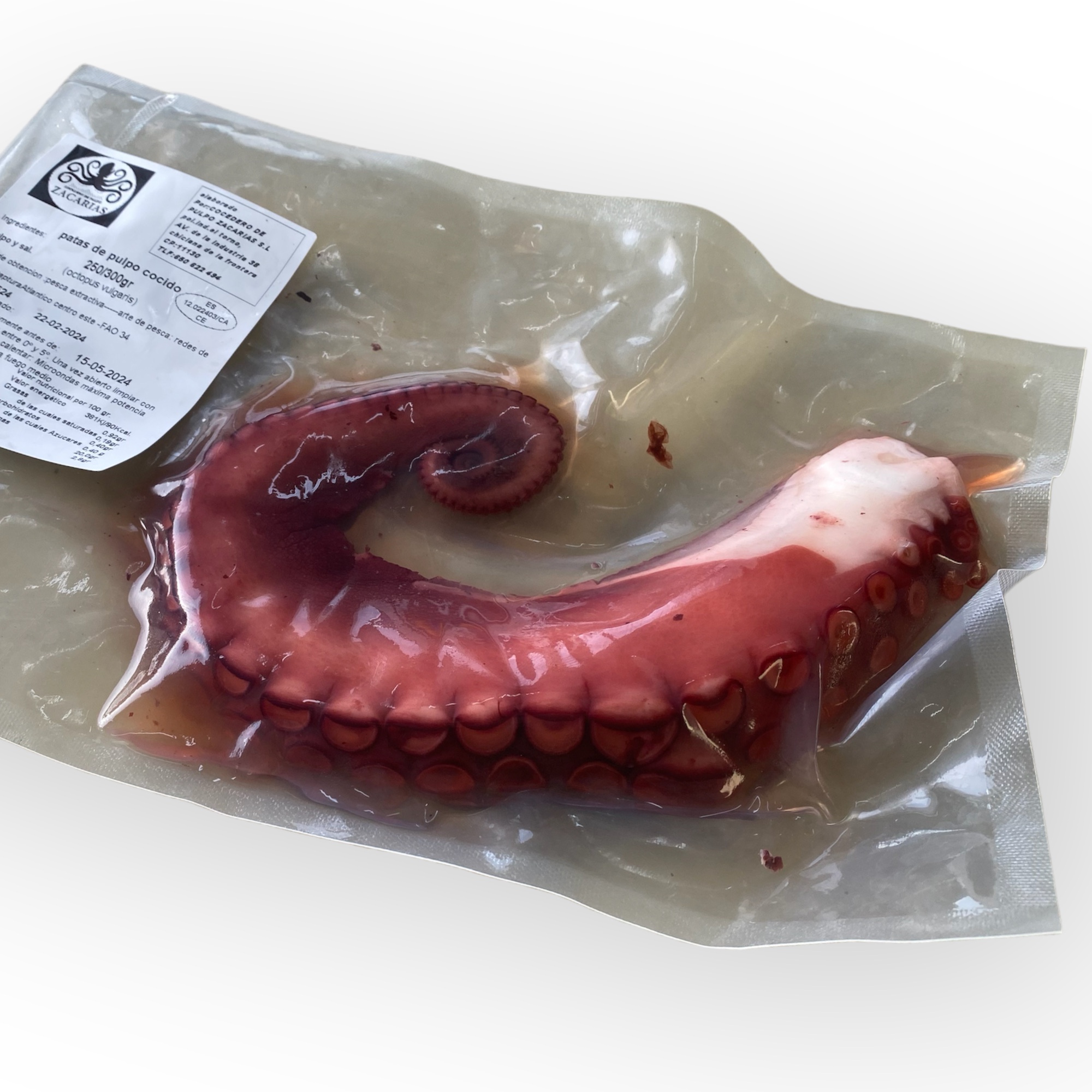 PATA PULPO COCIDA 250/300G C/3KG